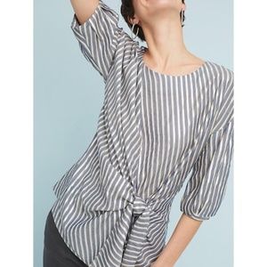 Anthropologie Eva Franco Marin Tie Front Blouse